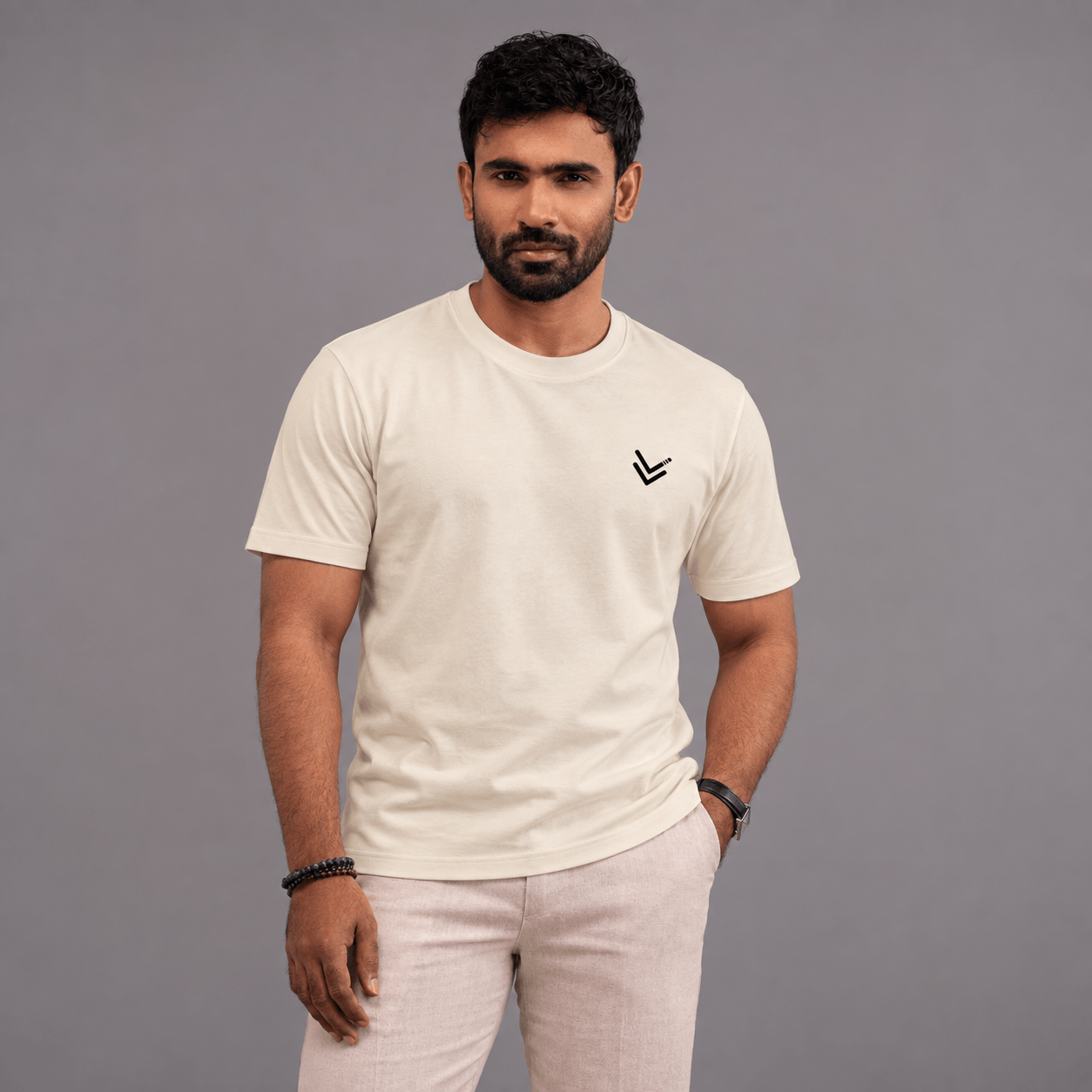 Cream / Off White Tshirt OREXA Essential T-Shirt - Image 1